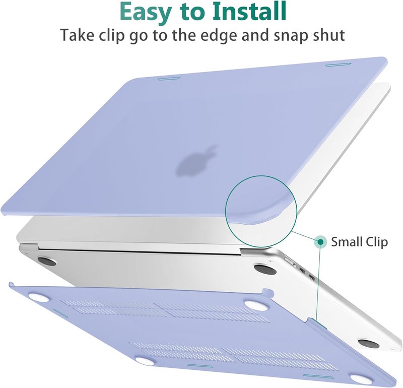 May Chen for M4 MacBook Air 13.6 inch Case 2025 2024 2023 2022 Release A3240 M3 A3113 M2 A2681, Plastic Hard Shell Case for MacBook Air 13.6" with Retina Display Fits Touch ID, Airy Blue A+ - Image 5